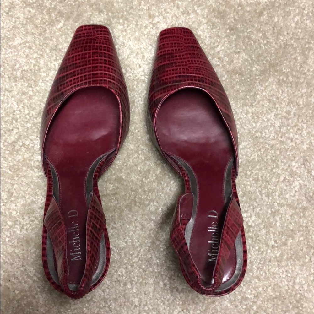 Brand New !! Michelle D Red and Black shoes In 6m